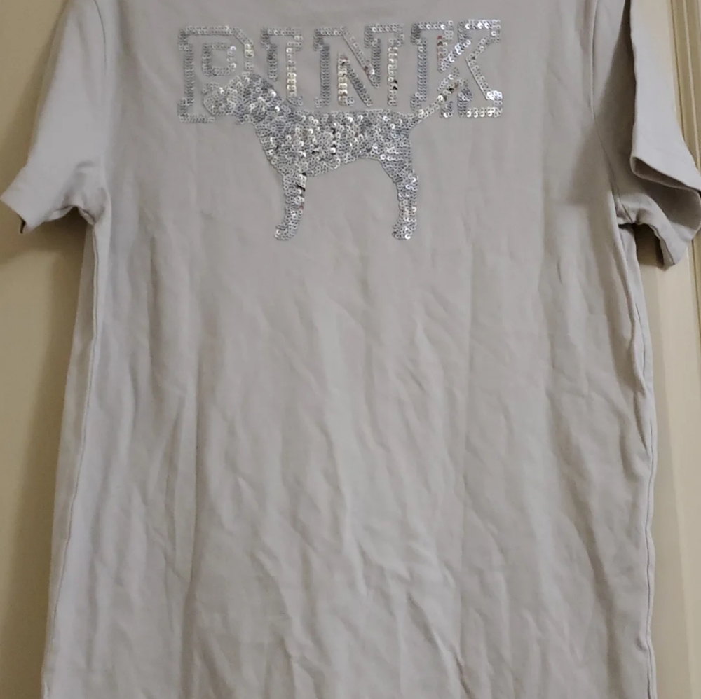 Pink Campus Short Sleeve Bling Tee